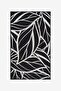 Leaf Patterned Cotton Pareo & Sarong Black