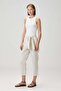 Belted Linen Trousers Natural / Striped