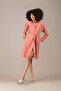Waffle Cotton Bathrobe Peach Color - 3