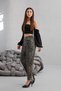 Women's Leopard Print Stretchy/Lycrahigh Waist Mom Pants - 9
