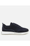 Genuine Leather Navy Blue Men's Sports Shoes