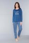 Long Sleeve Pajama Set Seasonal Viscose 790-26 - 3