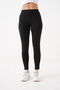 Women's Side Stripe Corset Effect Back Pocket Large Size Sports Casual Curve Leggings - 4