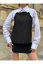 Women's Design Design Two Piece Stylish Curve Hijab Fit Plus Size 100% Cotton Long Sleeve Shirt - 6