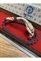 Trabzon Hand Knitted Burgundy Blue Kazaz Rosary - 3