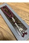 Trabzon Hand Knitted Burgundy Blue Kazaz Rosary - 4