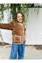 Unisex Kids Brown Plush Cardigan - 2
