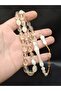 Orange String Interwoven Transparent White Powder Amber Prayer Beads - 2