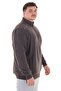 Men's Large Size Cotton Wide-Fit Stand-Up Collar Zippered Sweat Coat Suitable for Weight between 122-158 Kilograms - 3