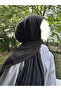 Plain Hijab Cotton Crash Shawl Shadow Gray - 3