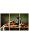 Wall panel - Vegetables and eggs - e109 - divided into three pieces