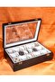 15Pcs Bitter Brown Watch Box, Faux Leather Covered, Custom Made, Handmade