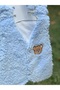 Blue Welsoft Teddy Embroidered Baby Vest & Knitwear Knitted Booties Set - 3