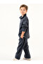 Boy's Zipper Dark Gray Soft Modal Tracksuit Set - 5