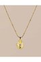 Memoria Enamel Flower Covered Medallion Steel Necklace (the Tip Is Not Steel)
