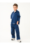 Boy's Zipper Indigo Soft Modal Tracksuit Set