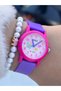 Girl's Wristwatch, Purple Silicone Strap, Suitable for Pool and Sea Use at 10 Atm, with Pearl Bracelet Gift - 6