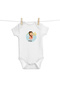 Virgo Designed 100% Cotton Short Sleeve Baby Bodysuit and Raw Pouch Gift Set - 2