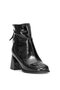 25K415-1 Women's Genuine Leather Heeled Boots Black - 2