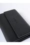 Faux Leather Rectangular Form Wallet Black - 6