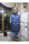 Girls-Boys Inflatable Vest with Lining, Zippered Pockets, Water-Repellent, Windbreaker, Heat Insulated, Navy Blue - 5