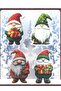 16-Piece Christmas Gnome Sticker Set – Waterproof – 3X4.5Cm – for Gift Wrapping Decoration - 7