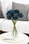 Artificial Flower Ball Chrysanthemum 7-Piece Mini Snowball Bundle 30 cm Petrol Blue - 2
