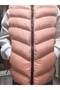 Girls-Boys Inflatable Vest with Lining, Zippered Pockets, Water-Repellent, Windbreaker, Heat Insulation, Salmon - 7