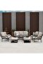 Torino 9-Seater Outdoor Sofa Set - Modern Grey Design, Durable Steel Frame, Comfortable Cushions