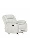 Sawyer 1 Seater Fabric Recliner with Glider - Light Grey, Comfortable Wood Frame, 2-Year Warranty