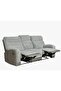 Holden 3 Seater Fabric Recliner - Grey, Comfortable Wood & Fabric Sofa, 2 Year Warranty - 3