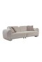Vivo 3 Seater Fabric Sofa - Beige, Stylish Wood Frame, Comfortable Seating, 2 Year Warranty - 2