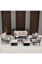 Torino 9-Seater Outdoor Sofa Set - Modern Grey Design, Durable Steel Frame, Comfortable Cushions - 3