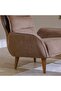 Elora 1 Seater Fabric Sofa - Stylish Brown/Beige Wood Frame, Comfortable & Durable, Turkey - 4