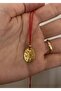 Steel Plate Red Rope Necklace - 2