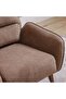 Elora 1 Seater Fabric Sofa - Stylish Brown/Beige Wood Frame, Comfortable & Durable, Turkey - 3