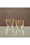 Almarjan Cawa Cup Set Clear & Gold 6 pieces - 3
