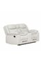 Sawyer 2 Seater Fabric Recliner in Light Grey - Comfortable Wood Frame, Stylish & Durable