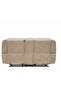 Brixx 2 Seater Fabric Recliner - L.Brown, Stylish Wood & Fabric Design, Comfortable Seating - 4
