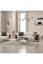 Palmera 1 Seater Fabric Sofa - Beige/Brown, Stylish Wood Frame, Comfortable & Durable, Turkey - 2