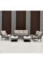 Torino 9-Seater Outdoor Sofa Set - Modern Grey Design, Durable Steel Frame, Comfortable Cushions - 5