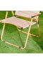 Foldable Camping Chair - Beige - Portable & Sturdy for BBQs, Picnics, and Outdoor Activities - 4