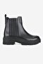 Women's Black Genuine Natural Leather Short Heel Chelsea Boots & Booties - 6