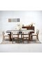 York 1+8 Marble Top Dining Set - Solid Wood Dining Table & 8 Chairs - Black/Walnut Finish