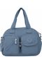 Mini Satchel Crossbody, High-Grade Nylon, Zip-Top, Dual Front Pockets, Detachable BSD-KP034 BLUE