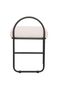 Hanner Stool - Stylish Beige & Black Metal Bar Stool with Fabric Seat, 40.5" Height, 2-Year Warranty - 4