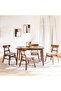 Balfour 1+4-Seater Dining Set - Solid Wood Walnut Finish with Cushioned Chairs & 2-Year Warranty - 6