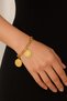Trend Chain Triple Ornament Gold Color Appearance Detailed Bujiteri Bracelet - 3
