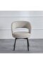 Hesdin 1+10 High Gloss Dining Set - Light Grey & Beige Wood Table & Chairs - Modern Furniture - 6