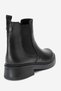 Orliss Black Leather Elastic Genuine Leather Women's Chelsea Boots - 5